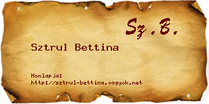 Sztrul Bettina névjegykártya